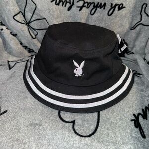 PLAYBOY Bunny Double Striped Bucket Hat- NWT